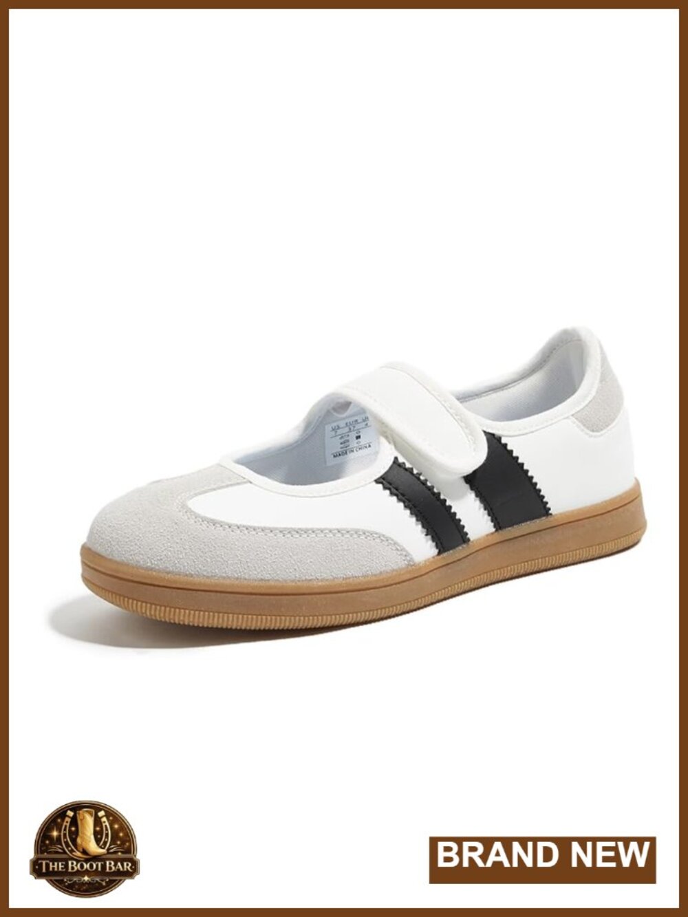 Women's Retro Platform Sneakers Hook and Loop Slip On Casual Skate Shoes